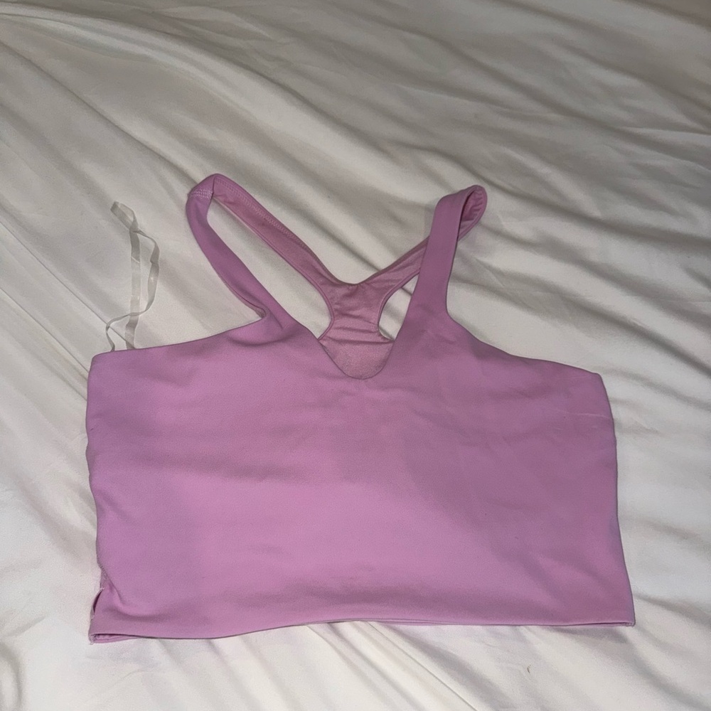 Lululemon Athletica Pink and White Activewear Top